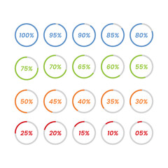 Editable Infographic details percentage vector Icon Pack Illustration
