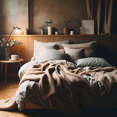 bed in bedroom