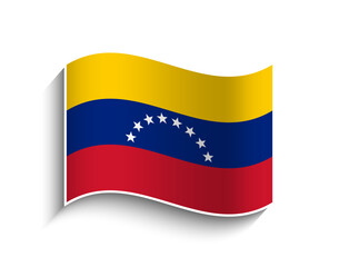 Vector Venezuela waving Flag Icon