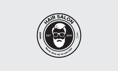 Hair Salon Logo, Logo design barber shop, Salon logo design, Black and white