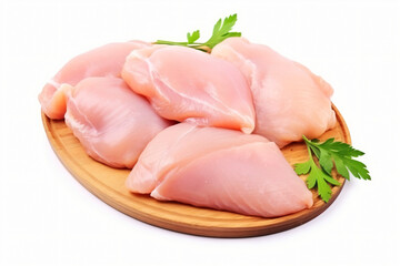 Chicken raw isolated on a white background