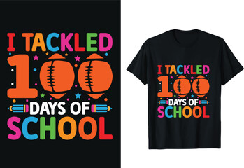 Obraz premium 100 days of school t-shirt design