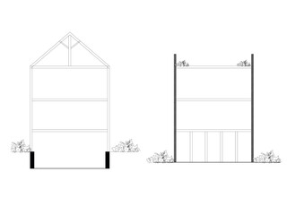 Hand made vector Architecture Sustainability diagram

