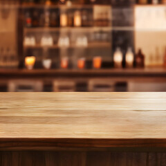 Coffee Shop Vibe, Empty Light Wood Table