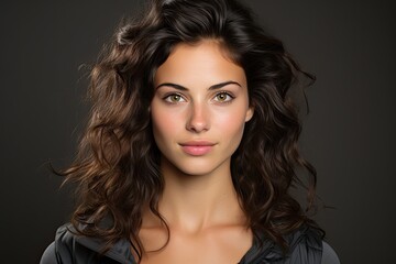 Fototapeta premium Woman resume or passport photo, close up portrait