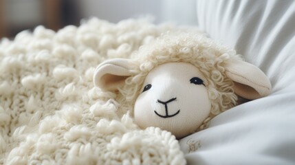 knitted baby blanket with a cute animal design