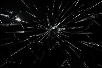 glass in pieces - Annealed glass texture - Gritty  texture - thriller, action, mystery, suspense, cinematic - black background