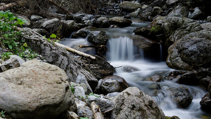 waterfall in the mountains