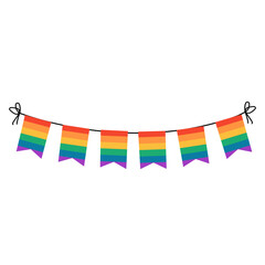 Rainbow. Symbol of the LGBT pride community. LGBT flag isolated on white background. - obrazy, fototapety, plakaty