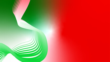 red white green flag colour gradient background abstract wavy tech lines  © Pankaj