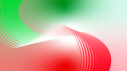 red white green flag colour gradient background abstract wavy tech lines  © Pankaj