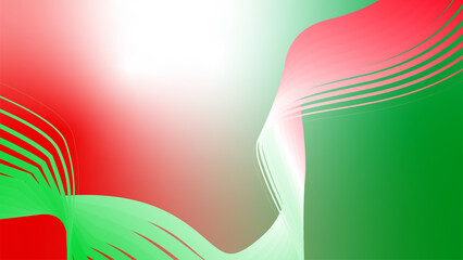 red white green flag colour gradient background abstract wavy tech lines  © Pankaj