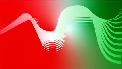 red white green flag colour gradient background abstract wavy tech lines  © Pankaj