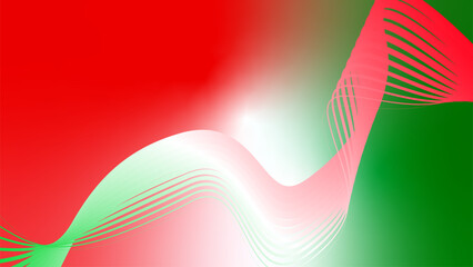 red white green flag colour gradient background abstract wavy tech lines  © Pankaj