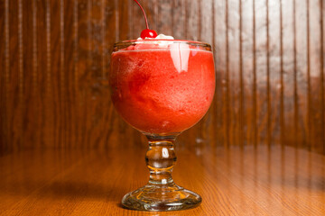 Strawberry daiquiri in a glass