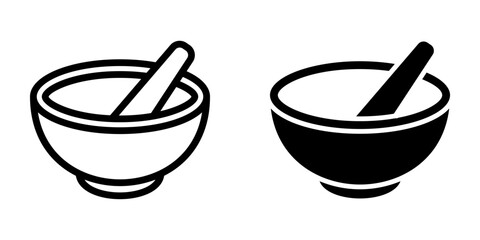 Mortar Pestle icon. symbol for mobile concept and web design. vector illustration