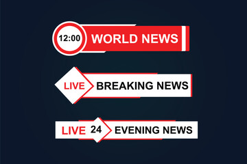 Collection of news lower third set template