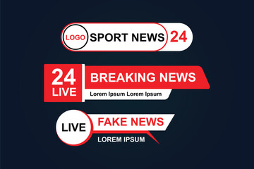 Collection of news lower third set template