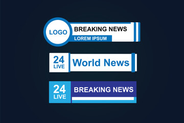 Collection of news lower third set template