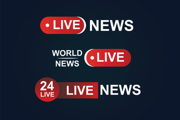 Collection of news lower third set template
