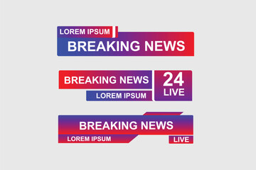 Collection of news lower third set template