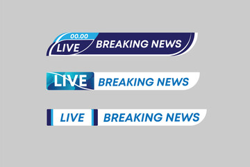 Collection of news lower third set template