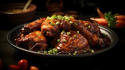 A Filipino masterpiece of tender chicken simmered in soy sauce