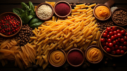 Obraz na płótnie Canvas different types of pasta