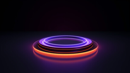 3D Rendered Neon Glow Abstract Backgrounds: Magenta Tones, Dynamic Ribbons, Virtual Clouds & Glowing Geometric Shapes in Dark Settings for Futuristic, Energy-Themed Wallpapers - generativ ai