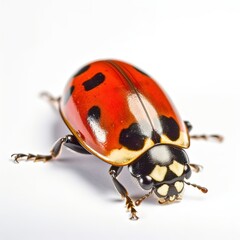 Ladybug on white background