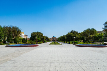 Khiva cityscape in Uzbekistan. part of Silk Road trade in Uzbekistan. Khiva historical city center...