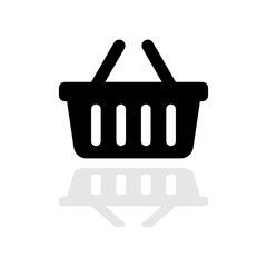 Shopping basket icon. Cost of living. Vector icon isolated on white background. - obrazy, fototapety, plakaty