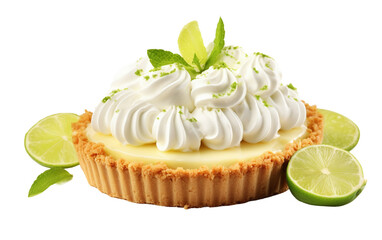 Key Lime Pie on transparent Background