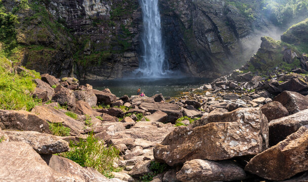 Casca D'Anta Waterfall in Serra da Canastra, Brazilian state park