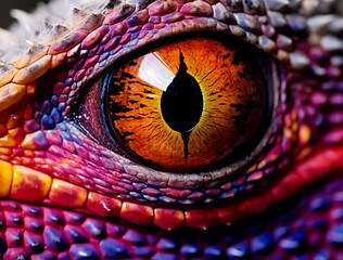 Iguana Eyes, closeup, macro, Dragon eye, skin pattern, monster Creature 