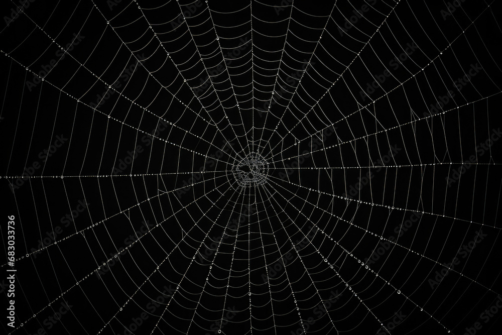 Wall mural pattern insect trap spider macro dew web nature closeup detail background thread net