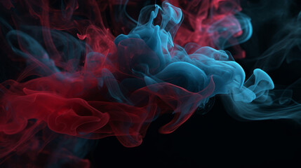 Colorful smoke. Smoke Background. Steam on black background - obrazy, fototapety, plakaty