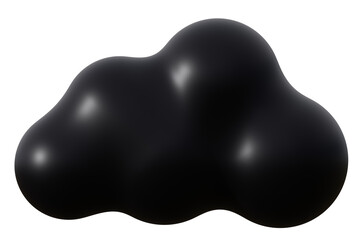 Black cloud 3d. 3d rendering.	