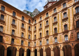 Montserrat monastery in mountains outside Barcelona, Spain