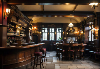 Fototapeta na wymiar an old bar, a classic pub