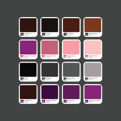 Purple, Brown ,cream color combination palette with hex