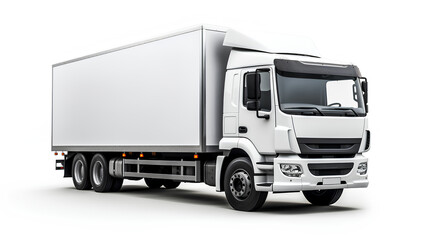 A truck on a white background, concept of logistic, moving and shipment