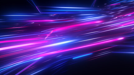 Fototapeta na wymiar 3D Rendered Neon Glow Abstract Backgrounds: Magenta Tones, Dynamic Ribbons, Virtual Clouds & Glowing Geometric Shapes in Dark Settings for Futuristic, Energy-Themed Wallpapers - generativ ai
