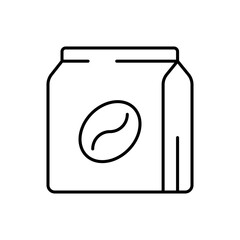 Bag of coffee line icon. Editable stroke