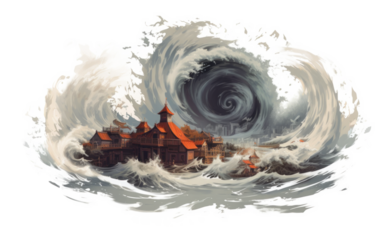 Catastrophic Hurricane Engulfs Coastal Village