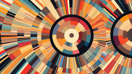 Retro Vinyl Record Symphony