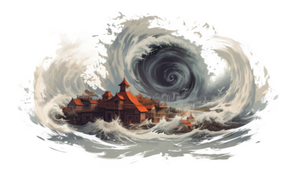 Catastrophic Hurricane Engulfs Coastal Village