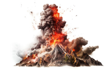Volcanic Eruption Showcasing Nature's Fury