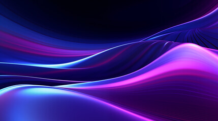 3D Rendered Neon Glow Abstract Backgrounds: Magenta Tones, Dynamic Ribbons, Virtual Clouds & Glowing Geometric Shapes in Dark Settings for Futuristic, Energy-Themed Wallpapers - generativ ai 