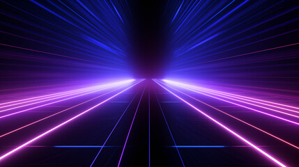 3D Rendered Neon Glow Abstract Backgrounds: Magenta Tones, Dynamic Ribbons, Virtual Clouds & Glowing Geometric Shapes in Dark Settings for Futuristic, Energy-Themed Wallpapers - generativ ai 